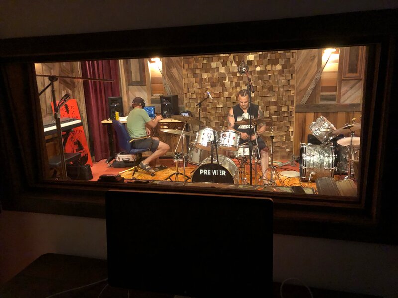 Studio recording session